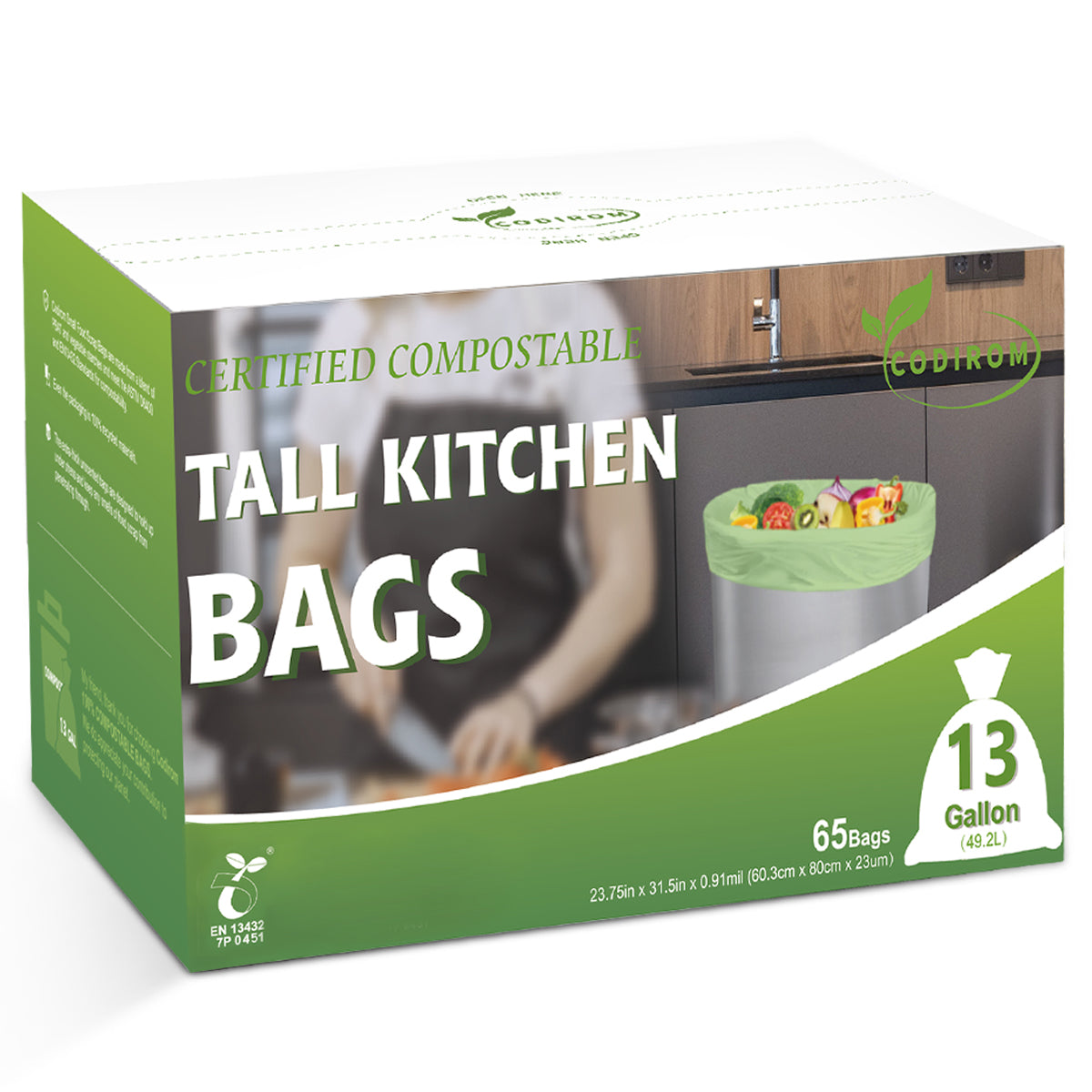 13 Gallon Tall Kitchen Food Scrap Bag