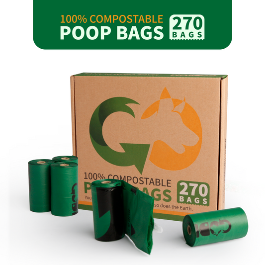 NEW Certified 100% Compostable Poop Bags | 270 bags | Dark Green