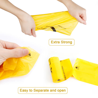 Certified Compostable Dog Poop Bags| 120 bags | Maize Yellow