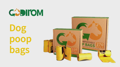 NEW Certified 100% Compostable Poop Bags | 120 bags | Maize Yellow