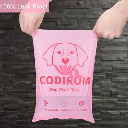 Biodegradable Eco-Friendly Dog Poop Bags 690 Counts 46 Rolls-PINK